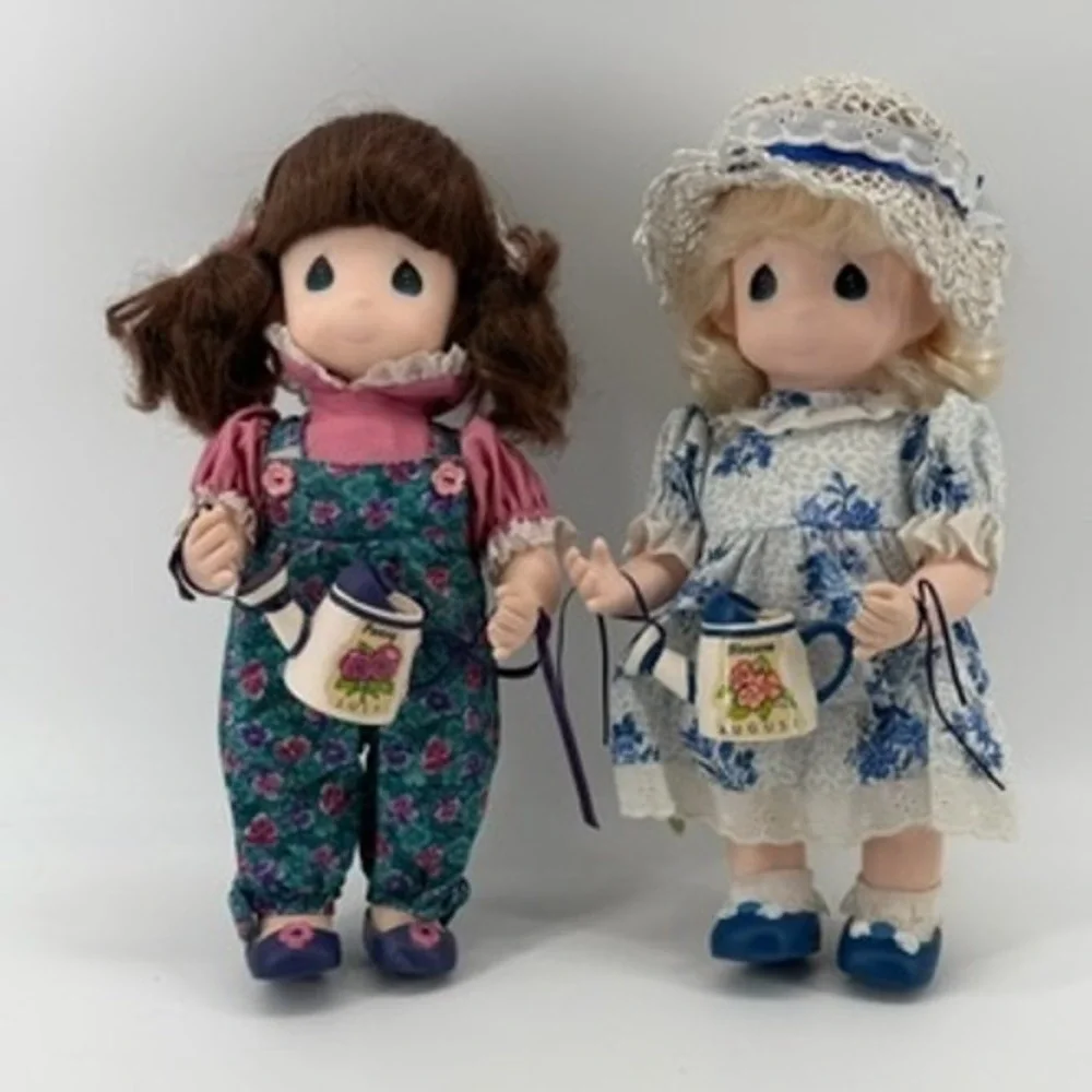 Precious Moments Garden of Friends Blossom July and‎ August Vinyl Dolls Set 1995